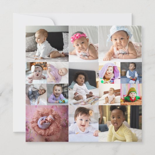 Ontwerp Je Eigen 15 Foto Collage Kaart (Voorkant)