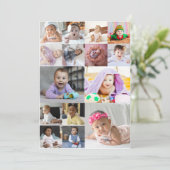 Ontwerp je eigen 15 fotocollage bedankkaart (Staand voorkant)