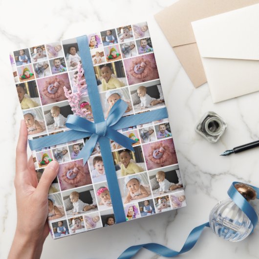 Ontwerp je eigen 15 fotocollage cadeaupapier (Geschenken)