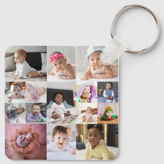 Ontwerp je eigen 15 fotocollage sleutelhanger (Achterkant)