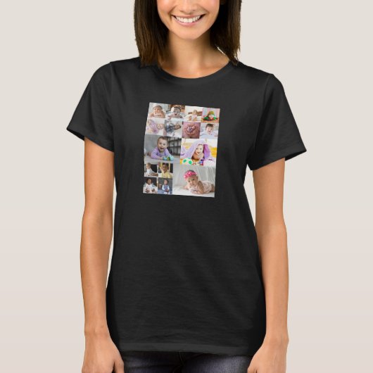 Ontwerp je eigen 15 fotocollage t-shirt (Voorkant)