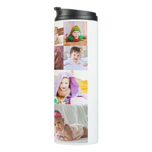 Ontwerp je eigen 15 fotocollage thermosbeker (Geroteerd rechts)