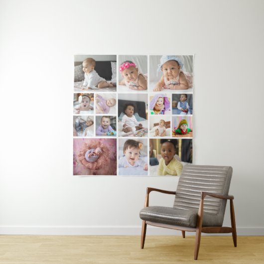 Ontwerp je eigen 15 fotocollage wandkleed (In situ)