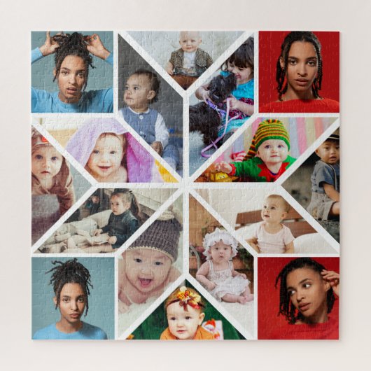Ontwerp Je Eigen 16 Foto Collage Legpuzzel (Verticaal)