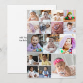 Ontwerp Je Eigen 16 Foto Collage Notitiekaartje (Voorkant / Achterkant)