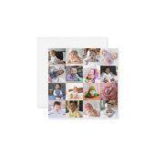 Ontwerp Je Eigen 16 Foto Collage Notitiekaartje (Voorkant / Achterkant in situ)