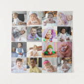 Ontwerp je eigen 16 foto collage wandkleed (Voorkant)