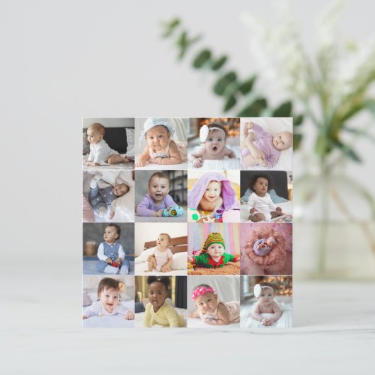 Ontwerp je eigen 16 fotocollage (Staand voorkant)