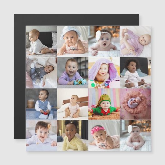 Ontwerp je eigen 16 fotocollage (Voorkant / Achterkant)