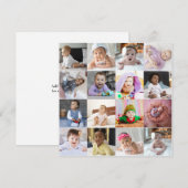 Ontwerp je eigen 16 fotocollage aankondiging (Voorkant / Achterkant)