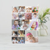 Ontwerp je eigen 16 fotocollage bedankkaart (Staand voorkant)