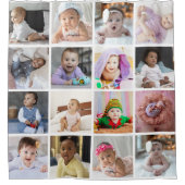 Ontwerp je eigen 16 fotocollage douchegordijn (Voorkant)