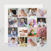 Ontwerp je eigen 16 fotocollage feestdagenkaart (Voorkant / Achterkant)