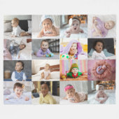 Ontwerp je eigen 16 fotocollage fleece deken (Voorkant (Horizontaal))