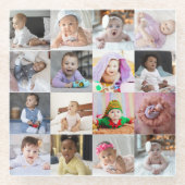 Ontwerp je eigen 16 fotocollage glazen onderzetter (Voorkant)