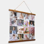 Ontwerp je eigen 16 fotocollage hangend wandkleed (Gebogen)