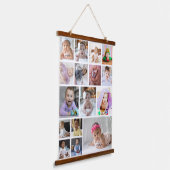 Ontwerp je eigen 16 fotocollage hangend wandkleed (Gebogen)
