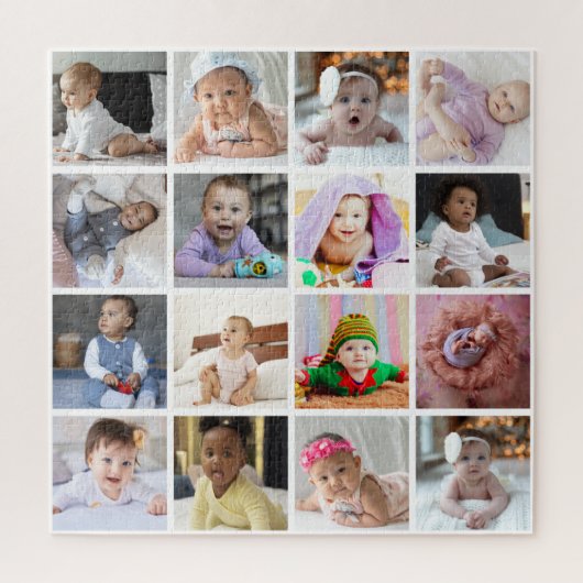 Ontwerp je eigen 16 fotocollage legpuzzel (Verticaal)