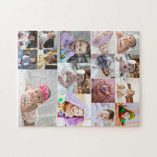 Ontwerp je eigen 16 fotocollage legpuzzel (Horizontaal)