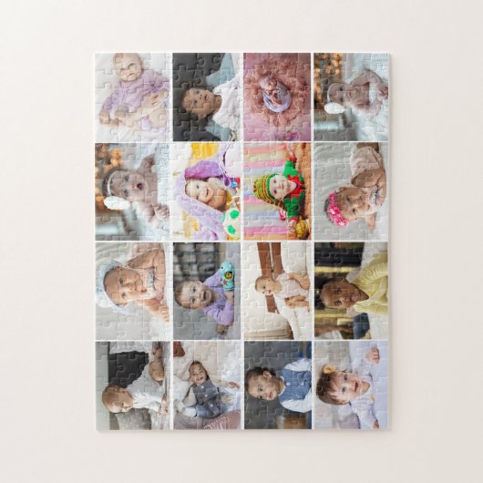 Ontwerp je eigen 16 fotocollage legpuzzel (Verticaal)