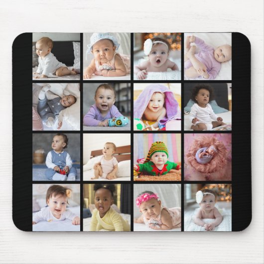 Ontwerp je eigen 16 fotocollage muismat (Voorkant)