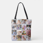 Ontwerp je eigen 16 fotocollage tote bag (Achterkant)