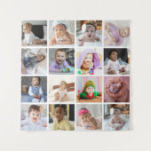 Ontwerp je eigen 16 fotocollage wandkleed (Voorkant)