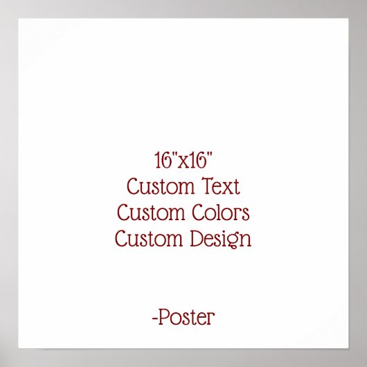 Ontwerp Je Eigen 16"x16" Mat Poster (Voorkant)