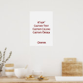Ontwerp Je Eigen 16"x24" Mat Poster (Keuken)