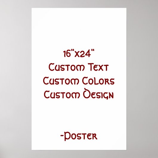 Ontwerp Je Eigen 16"x24" Mat Poster (Voorkant)