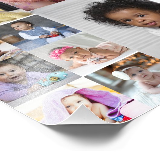 Ontwerp je eigen 17 fotocollage foto afdruk (Hoek)