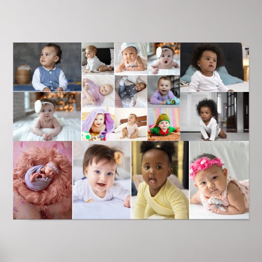 Ontwerp je eigen 17 fotocollage poster (Voorkant)