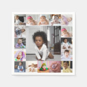 Ontwerp je eigen 17 fotocollage servet (Voorkant)