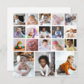 Ontwerp Je Eigen 18 Foto Collage Feestdagenkaart (Voorkant / Achterkant)