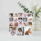 Ontwerp Je Eigen 18 Foto Collage Feestdagenkaart (Staand voorkant)