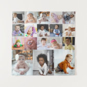 Ontwerp Je Eigen 18 Foto Collage Wandkleed (Voorkant)