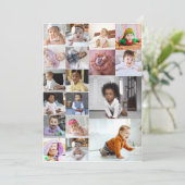 Ontwerp je eigen 18 fotocollage bedankkaart (Staand voorkant)