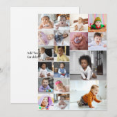 Ontwerp je eigen 18 fotocollage bedankkaart (Voorkant / Achterkant)