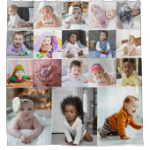 Ontwerp je eigen 18 fotocollage douchegordijn (Voorkant)