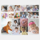 Ontwerp je eigen 18 fotocollage fleece deken (Voorkant (Horizontaal))