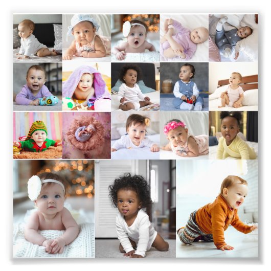 Ontwerp je eigen 18 fotocollage foto afdruk (Voorkant)