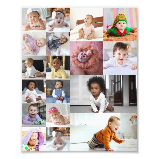 Ontwerp je eigen 18 fotocollage foto afdruk (Voorkant)