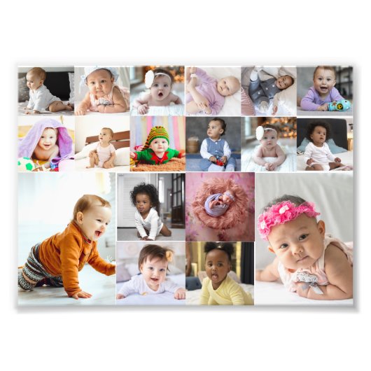 Ontwerp je eigen 18 fotocollage foto afdruk (Voorkant)