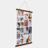 Ontwerp je eigen 18 fotocollage hangend wandkleed (Gebogen)