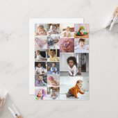 Ontwerp je eigen 18 fotocollage kaart (Voorkant / Achterkant in situ)