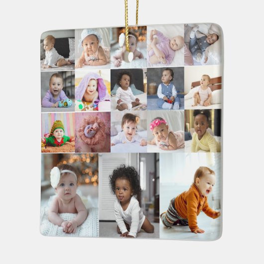 Ontwerp je eigen 18 fotocollage keramisch ornament (Links)