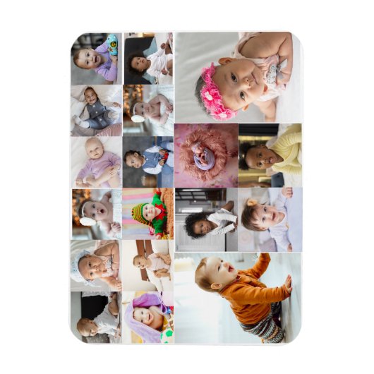 Ontwerp je eigen 18 fotocollage magneet (Verticaal)