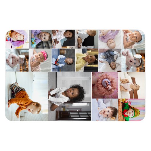 Ontwerp je eigen 18 fotocollage magneet (Horizontaal)