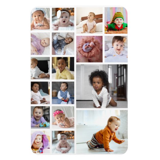 Ontwerp je eigen 18 fotocollage magneet (Verticaal)