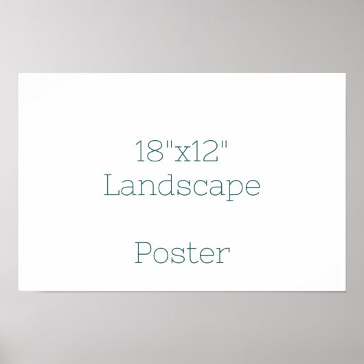 Ontwerp Je Eigen 18"x12" Poster (Voorkant)